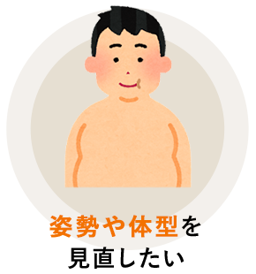 姿勢や体型を見直したい